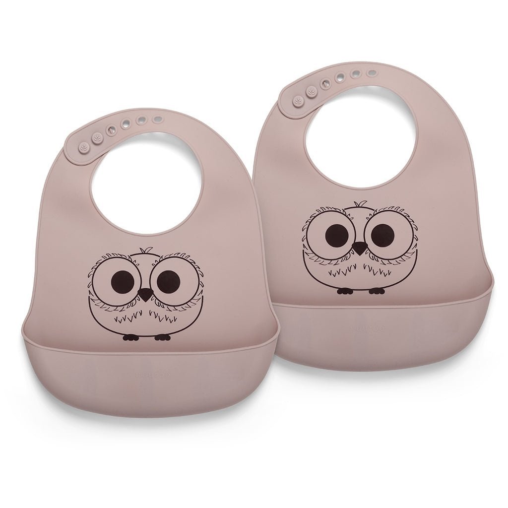 Alfie silicone short bib 2-pack with print