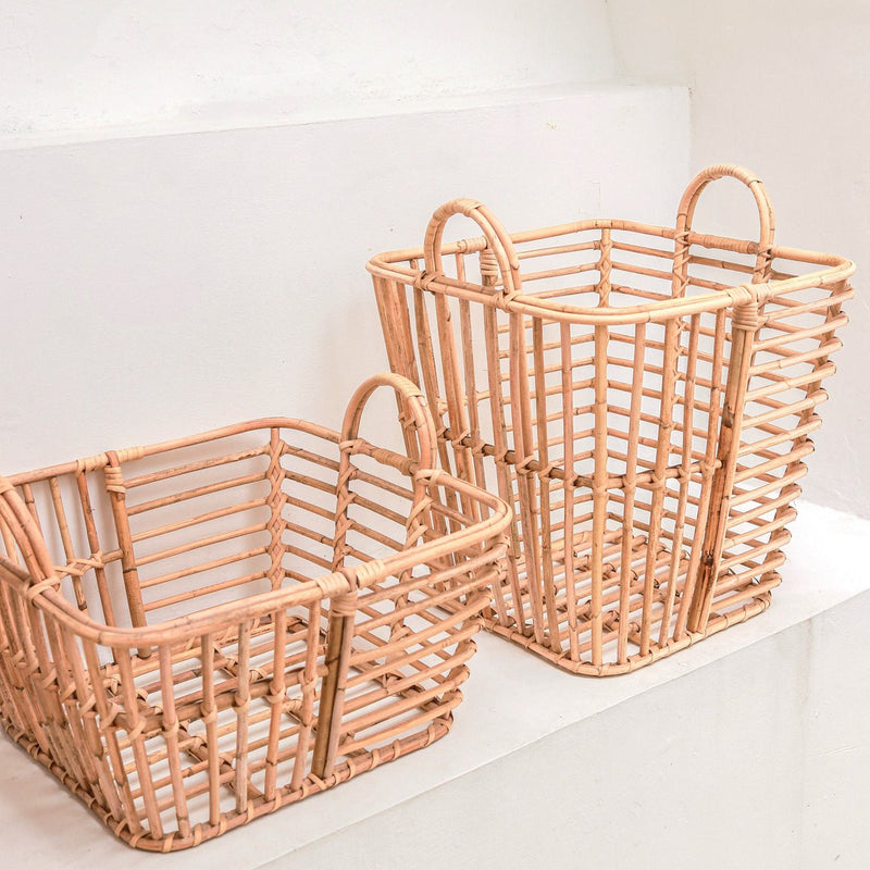 Laundry Basket | Plant Basket | Storage Basket KUPANG made from Rattan (3 sizes)