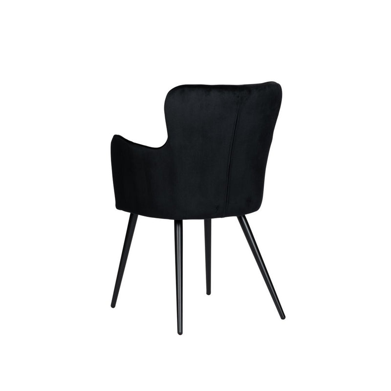 Wing chair black (Set of 2)