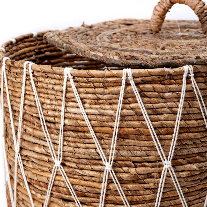 Laundry Basket with Lid KISA made from Banana Fibre