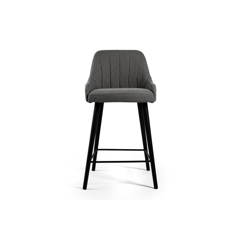 Bar stool, fabric Boucle, B311 gray