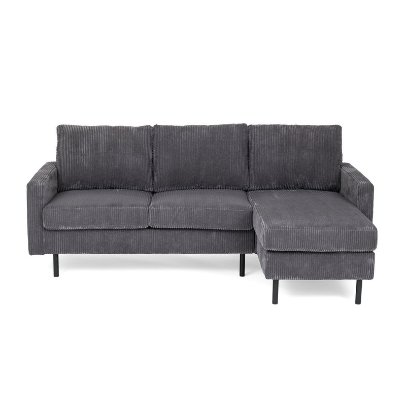 3 seater sofa CL L+R, fabric RIB, RIB230 anthracite