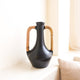 Vase Black Small Decorative Vase Hand Cast from Clay for Dried or Fresh Flowers SELAYAR