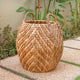 Large Laundry Basket Storage Basket Decorative Basket Round Basket Hamper WAYAG from Woven Water Hyacinth with Beige & Brown Zig Zag Pattern