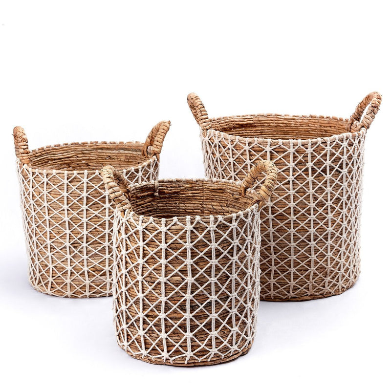 Boho Laundry Basket KERSO | Plant Basket | Storage Basket made of Banana Fibre (3 sizes)