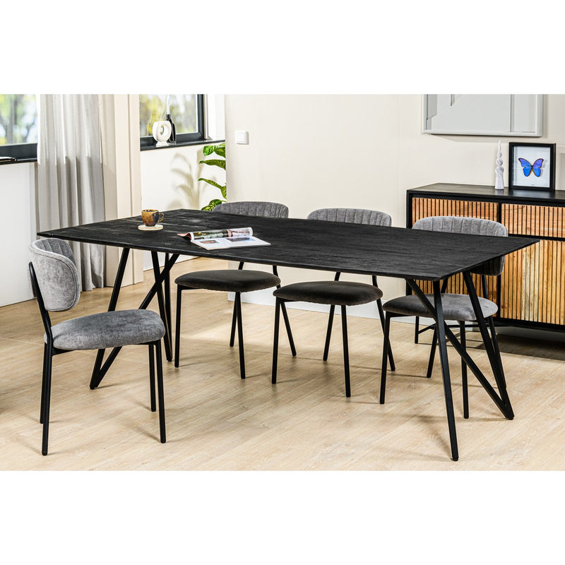 Dining room table, 200x100 cm, W340 black