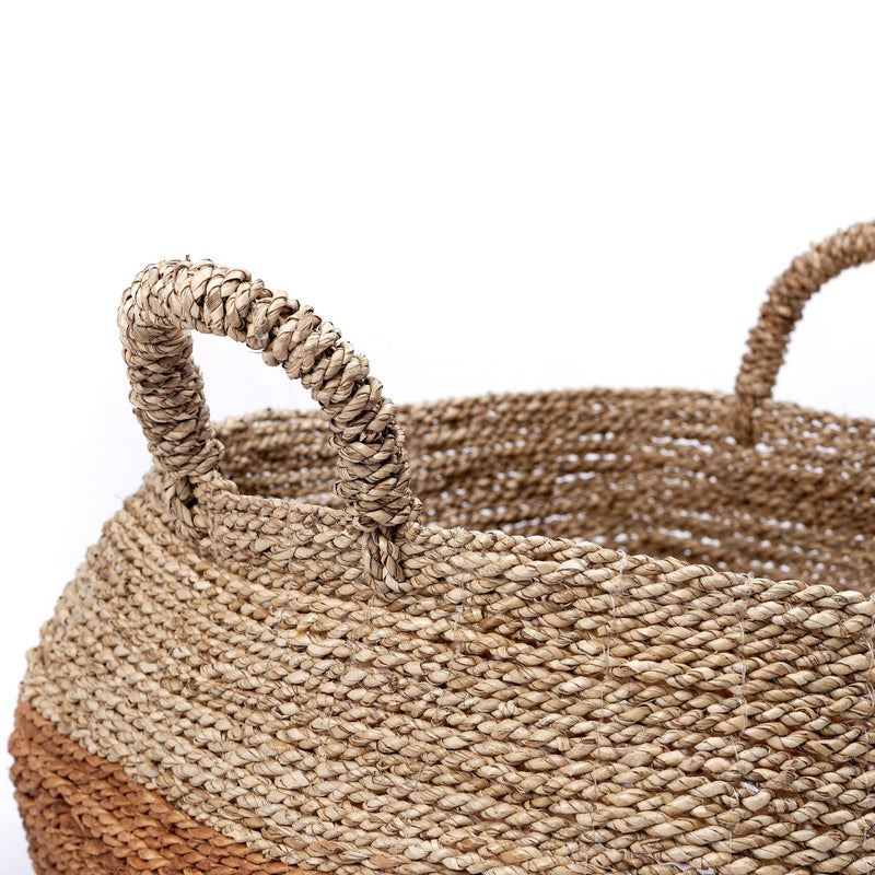 Storage Basket | Laundry Basket | Plant Basket MAJALENGKA (natural) made from Banana Fibre & Seagrass (3 sizes)