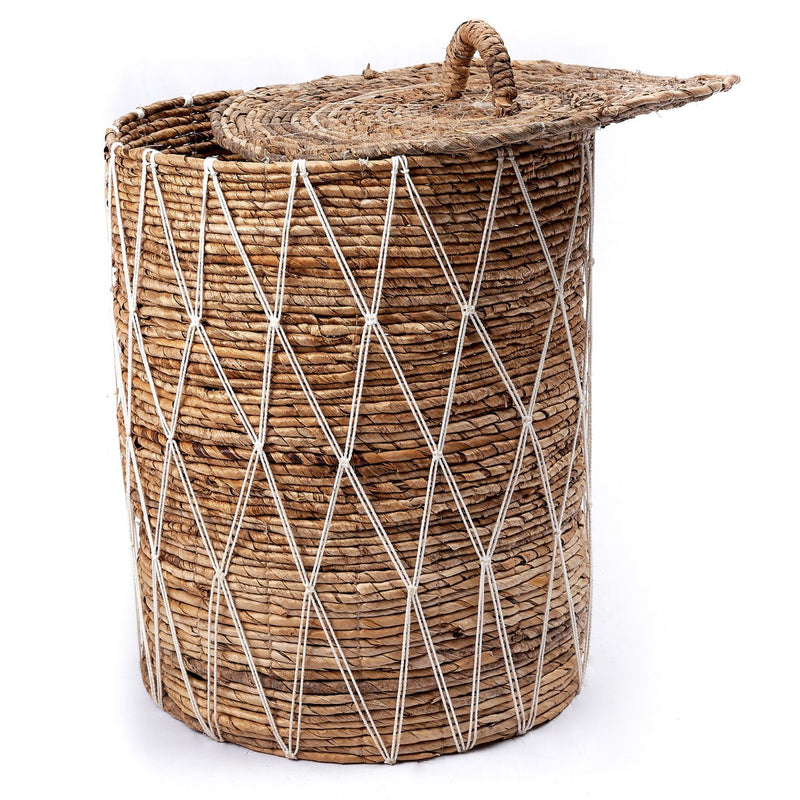 Laundry Basket with Lid KISA made from Banana Fibre