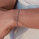 Sierlijke armband van 925 zilver - zilveren armband handgemaakt - schakelarmband minimalistisch versierd met kralen - BRAWA zilver