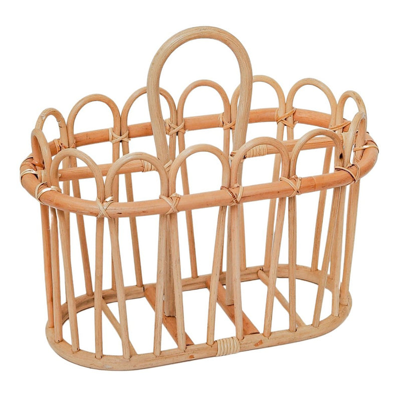 Newspaper Basket | Magazine Basket KUNO made of Rattan