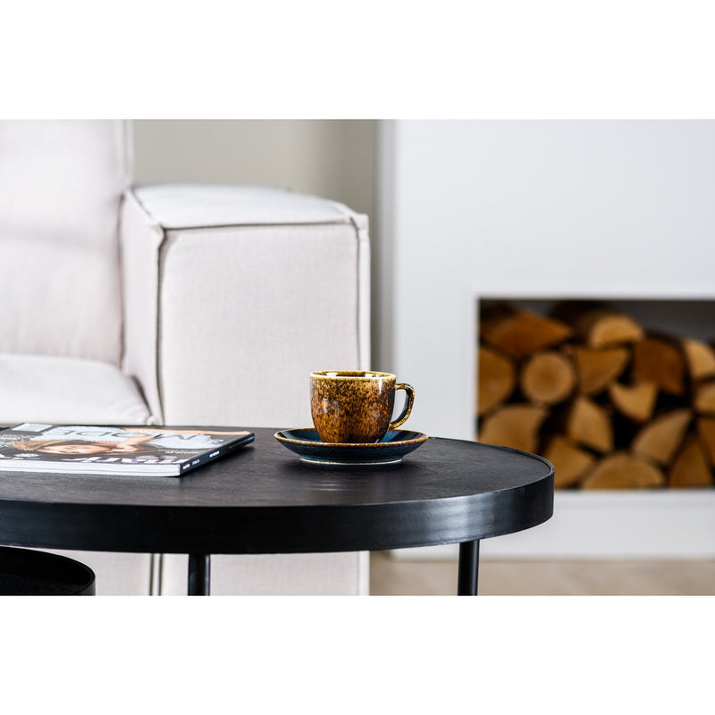 Round coffee table, set of 2, B340 black