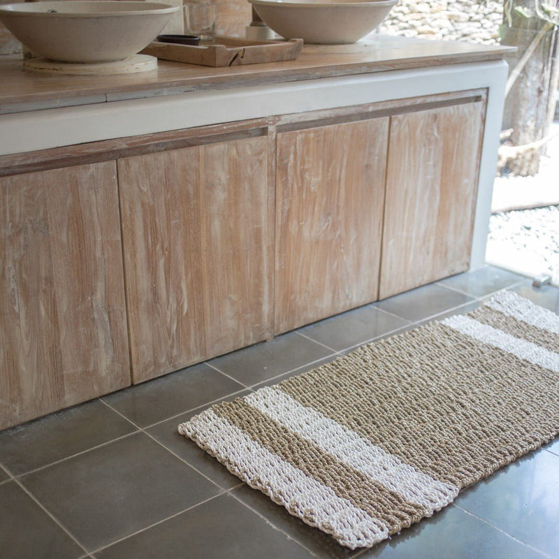 Seagrass carpet 120x60 cm SEWU | Striped Rug made of Seagrass