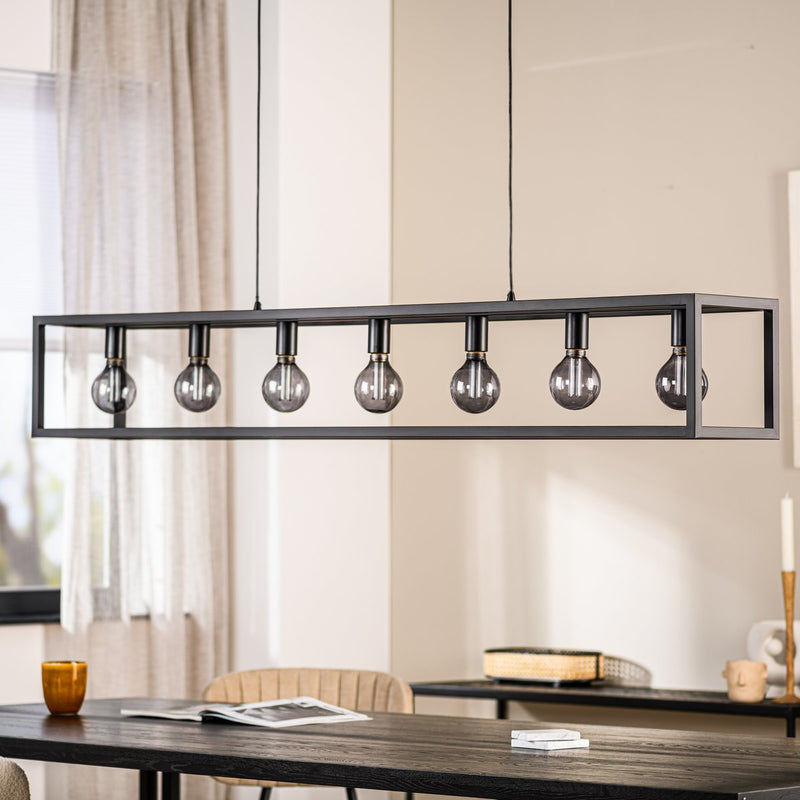 Hanging lamp, 7-light, H340 black