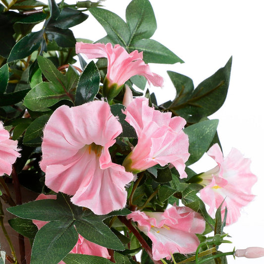 Kunstmatige Petunia Hangplant in Bloempot Stan - L25 x B45 x H50 cm - Roze