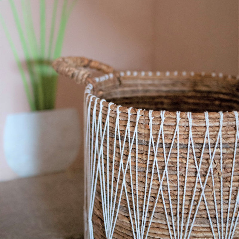 Boho Laundry Basket | Plant Basket | Storage Basket MANDURO made of Banana Fibre (3 sizes)