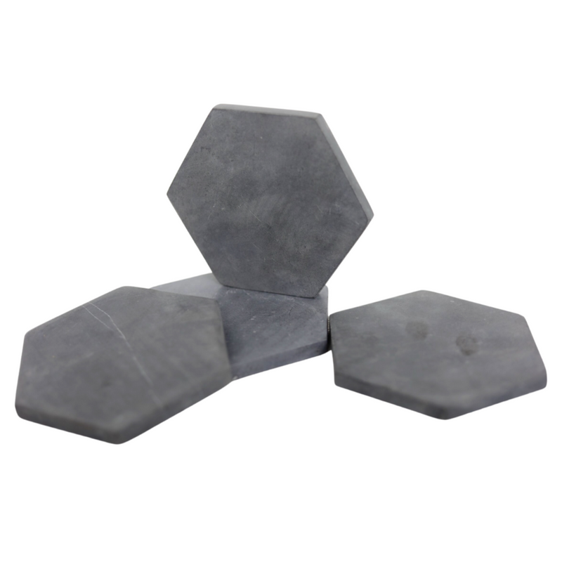 Marble Coasters Handmade Set of 4 or 8 INAI (grey)