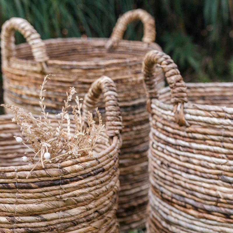 Laundry Basket SYAILENDRA | Plant Basket | Storage Basket made from Banana Fibre (3 sizes)