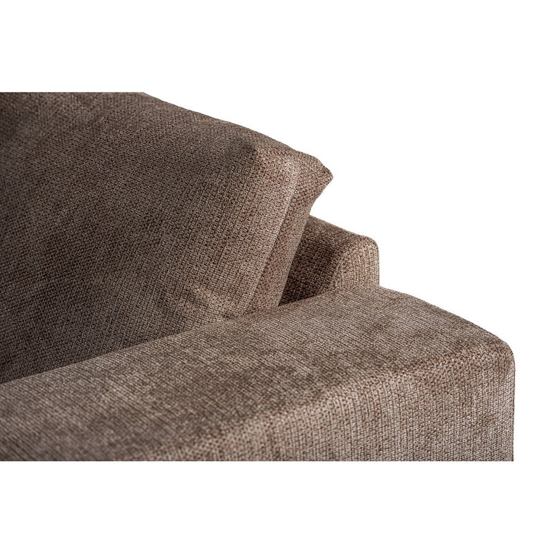 3 seater corner left, fabric Lord 35, E520 taupe