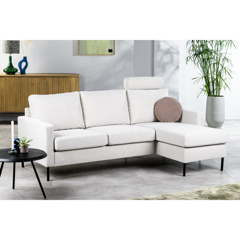 3 seater sofa CL L+R, with headrest, fabric Valente, V920 natural