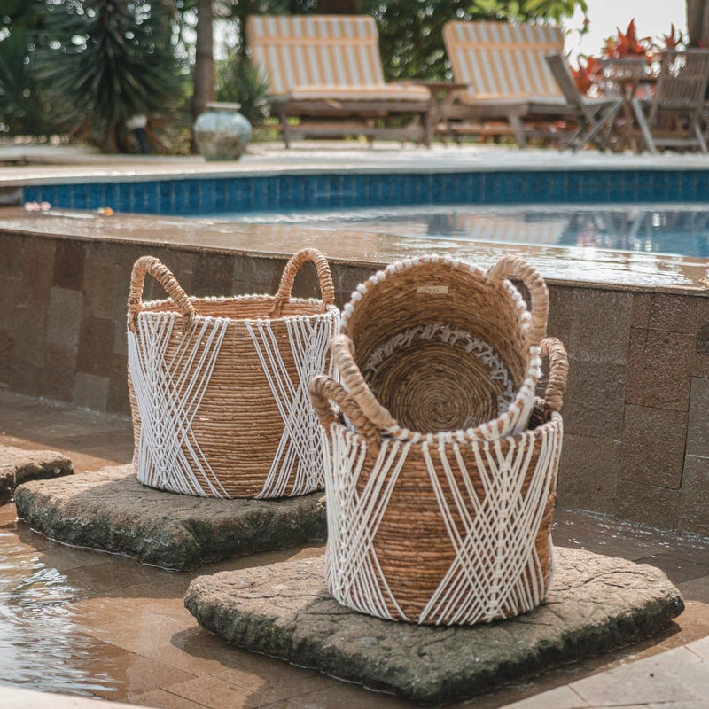 Storage Basket | Plant Basket | Laundry Basket LAWU made from Banana Fibre (3 sizes)