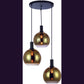 Hanglamp, 3-lichts,H850 goud