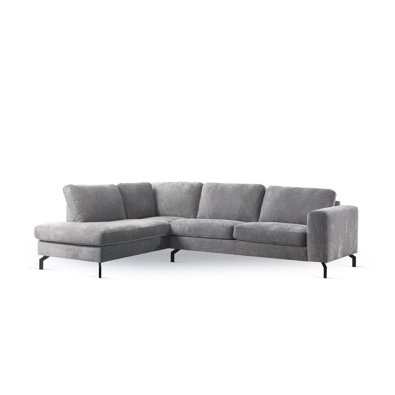 3 seater corner left, fabric Perfect Harmony 82, R311 gray