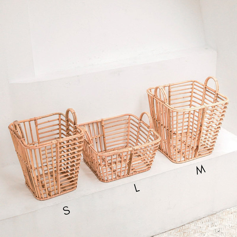 Laundry Basket | Plant Basket | Storage Basket KUPANG made from Rattan (3 sizes)