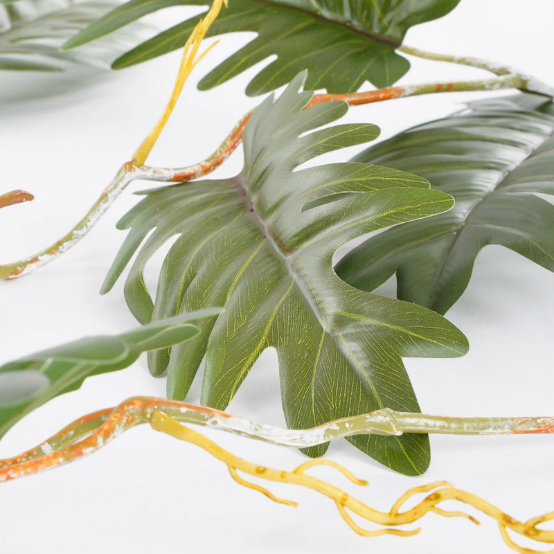 Philodendron Selloum Artificial Plant Garland - L115 x W37 x H9 cm - Green