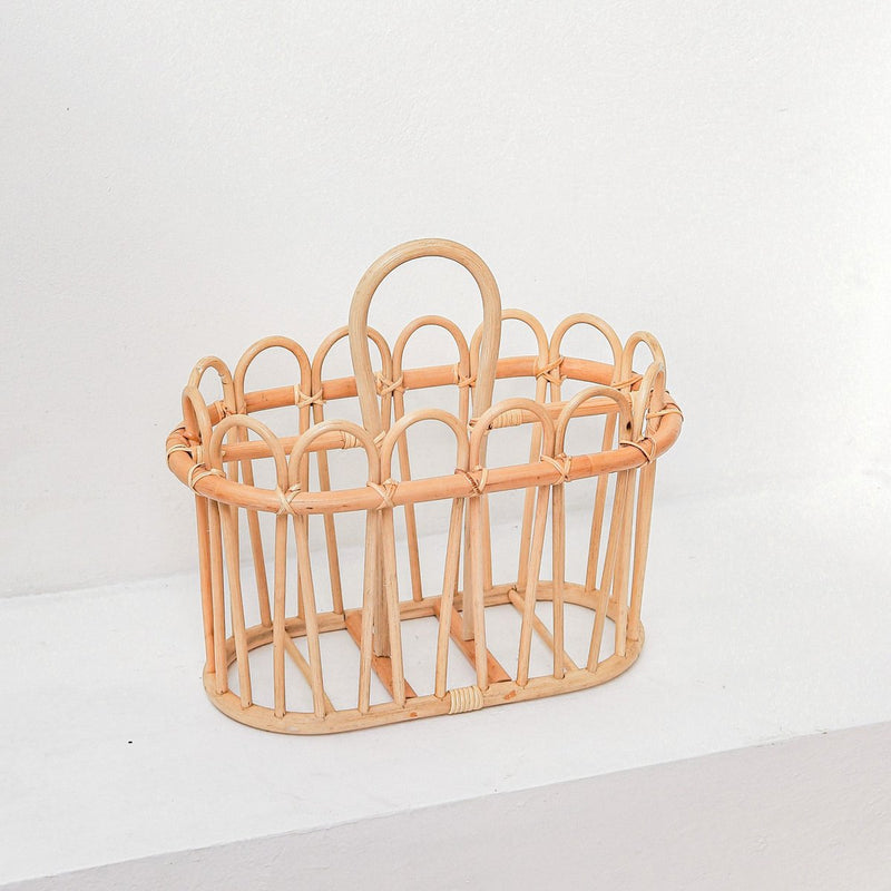 Newspaper Basket | Magazine Basket KUNO made of Rattan