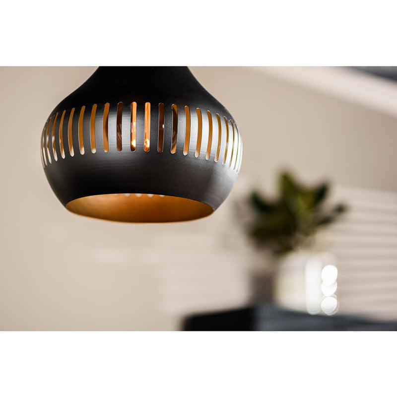 Hanglamp, 3-lichts, H340 zwart