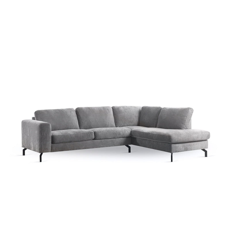 3 seater corner right, fabric Perfect Harmony 82, R311 gray