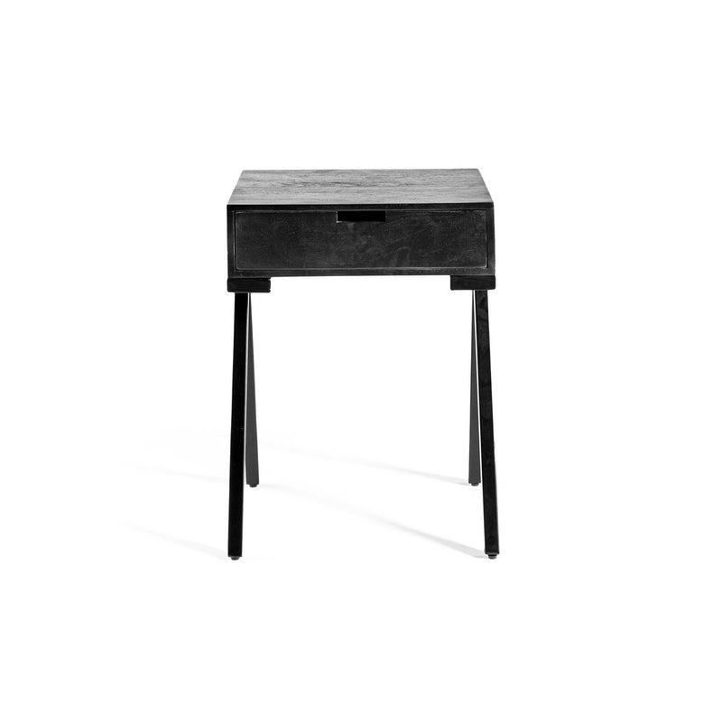 Bedside table, 1 drawer, M340 black