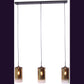 Hanglamp, 3-lichts, H850 goud