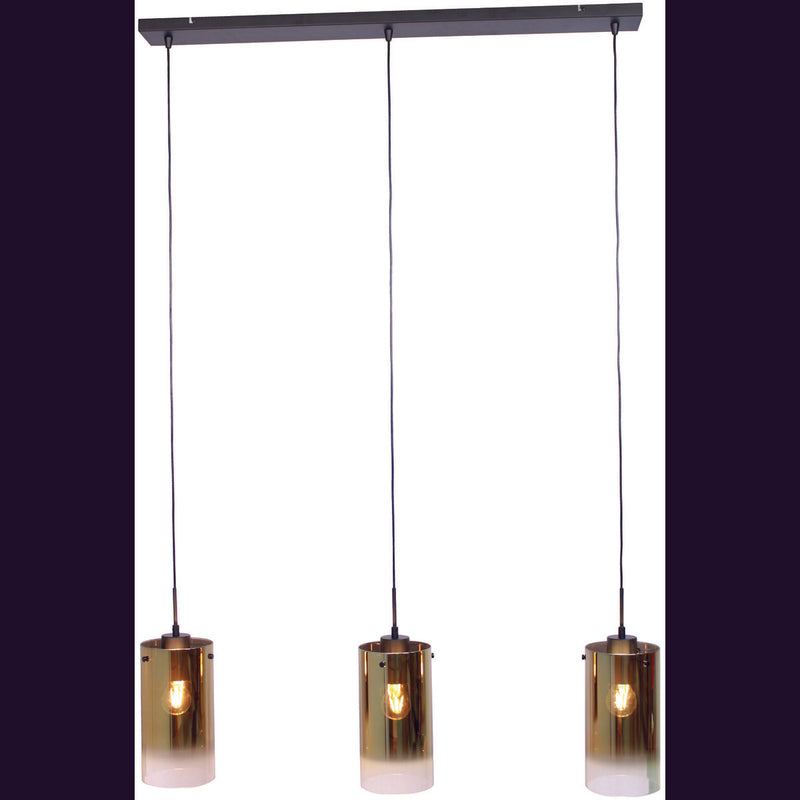 Hanglamp, 3-lichts, H850 goud