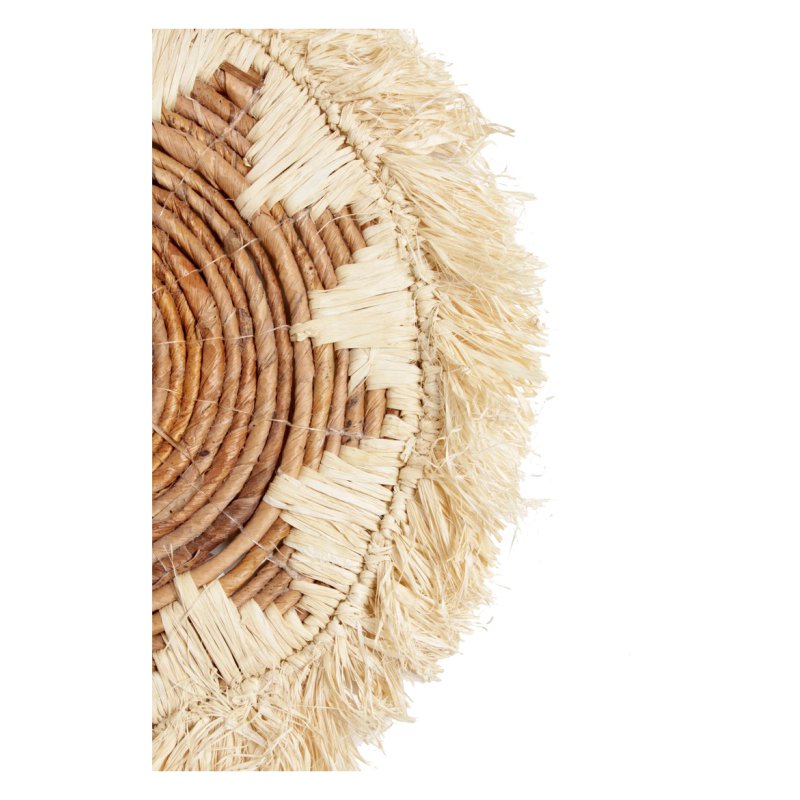 J59 Placemat Raffia Fringe Wit (Set van 6)