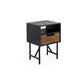 Bedside table, 1 drawer, A411 black