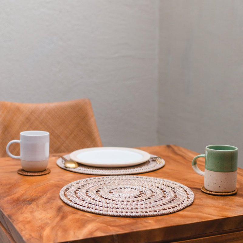 Placemat (Set of 2, 4 or 6) ILUH 35 cm | Boho Table Mat made of Rattan