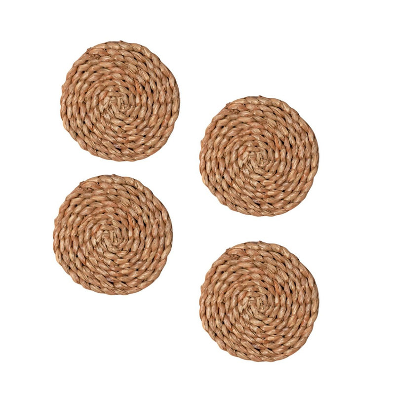 Coasters Woven from Seagrass Set of 4 or 8 Handmade Round Coasters SUKU