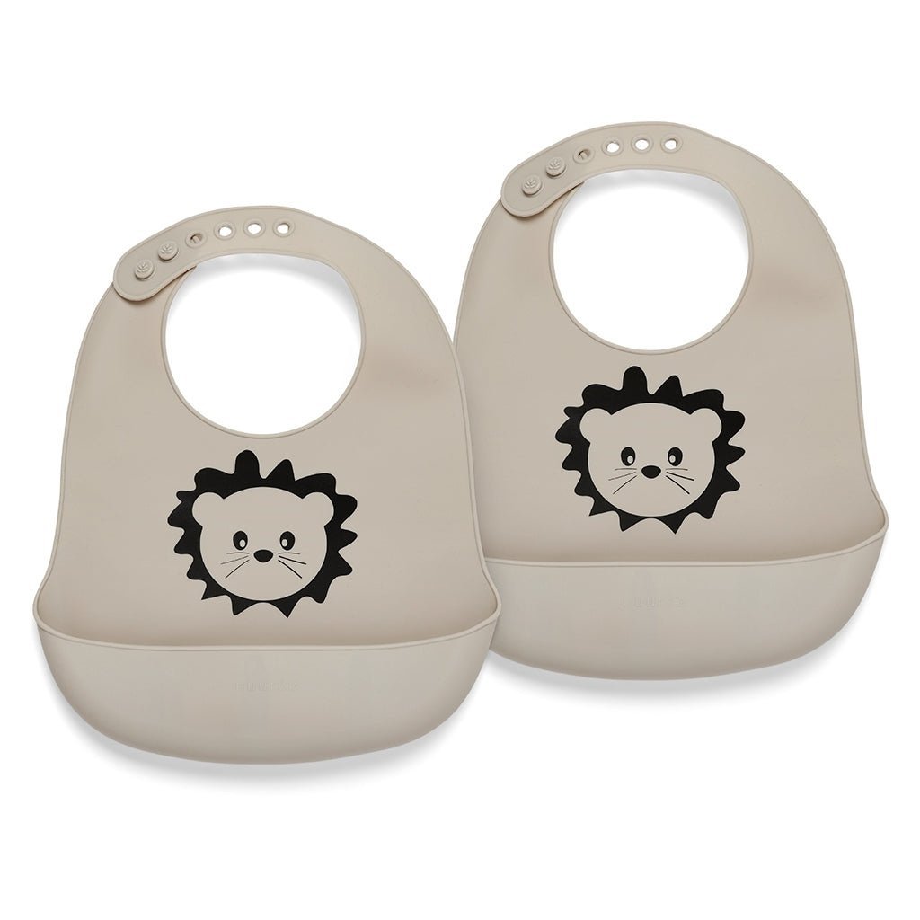 Alfie silicone short bib 2-pack with print