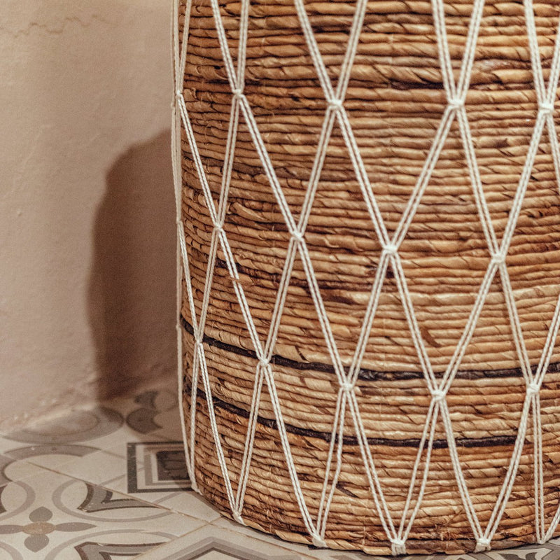 Laundry Basket with Lid KISA made from Banana Fibre