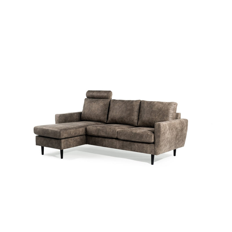 3-seater sofa CL L+R, with headrest fabric Savannah, S520 taupe