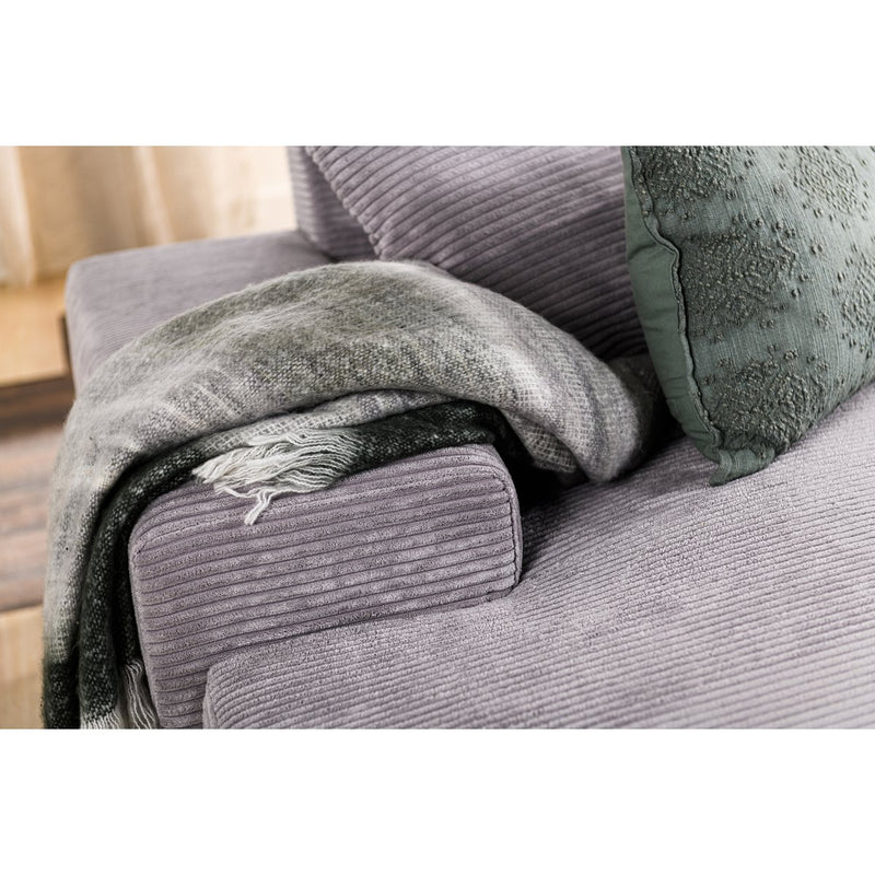 3 seater sofa CL left, fabric RIB, RIB311 gray