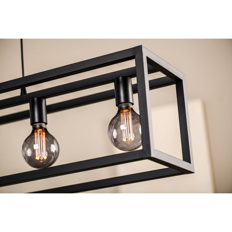 Hanging lamp, 5-light, H340 black