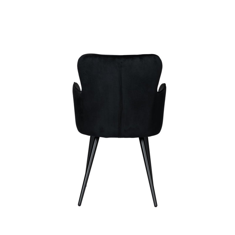 Wing chair black (Set of 2)