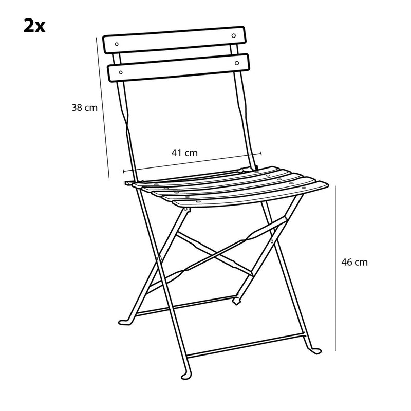 Laurence Bistro Set - Set of 3 - Metal - Light Green