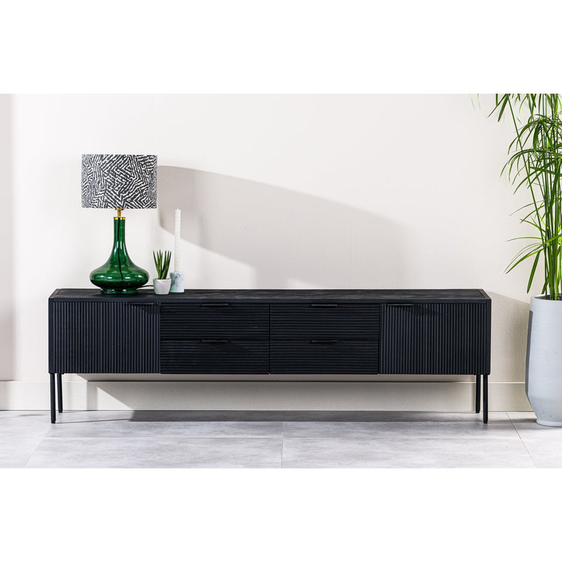 TV cabinet, 175 cm, B340 black