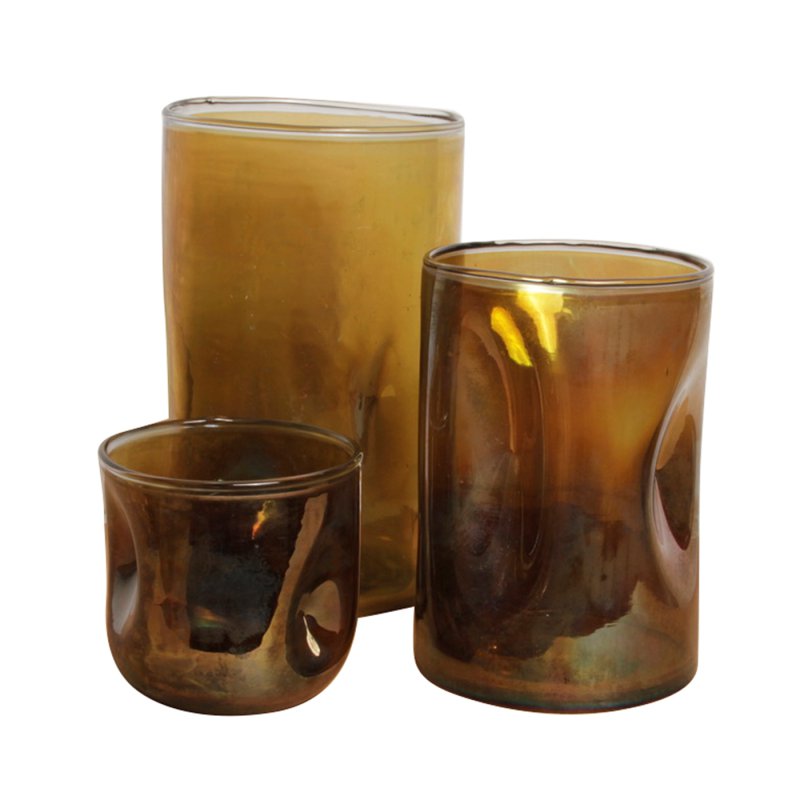 GLASS VASE SMOKE L (Set of 6)