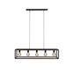 Hanging lamp, 5-light, H340 black