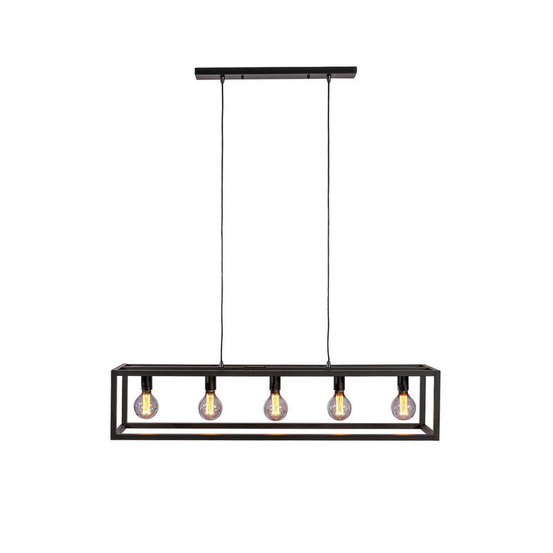 Hanging lamp, 5-light, H340 black