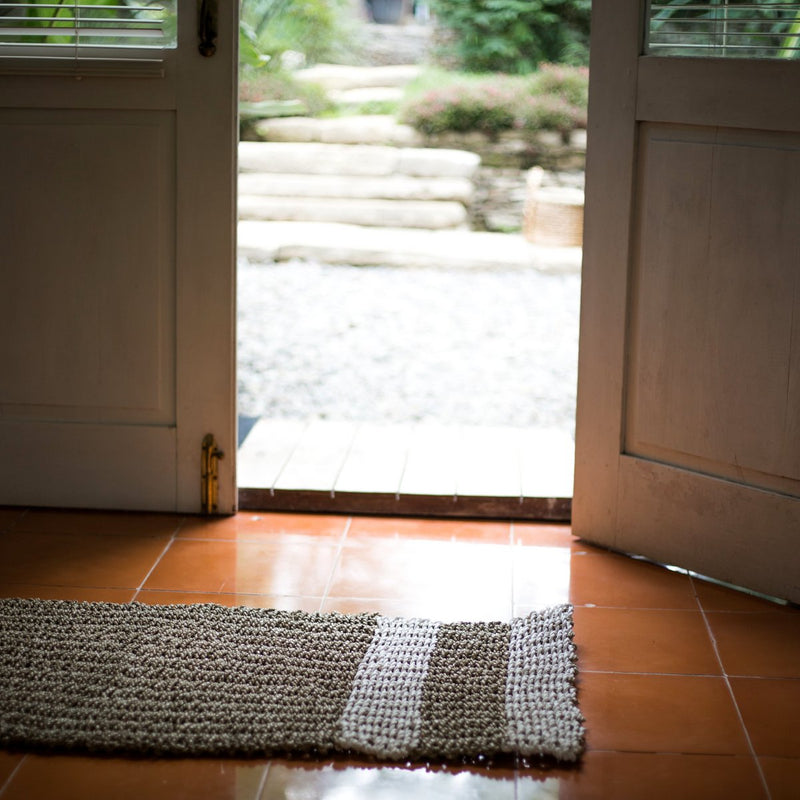 Seagrass carpet 120x60 cm SEWU | Striped Rug made of Seagrass